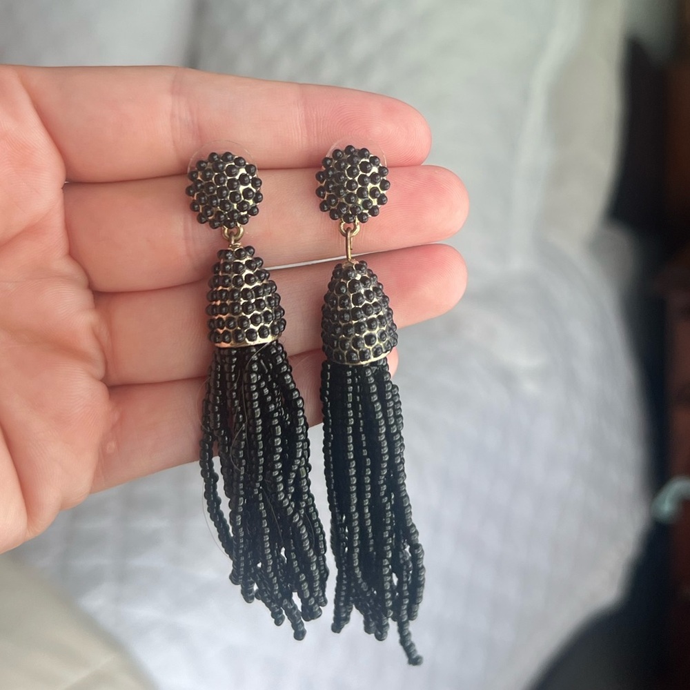 Black drop earrings
